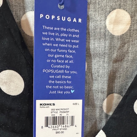 POPSUGAR Black and White Polka Dot Long Sleeve Dress
NWT - Picture 4 of 4